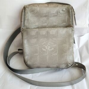 Preowned Authentic CHANEL Travel Line Nylon Mini Crossbody Shoulder Bag